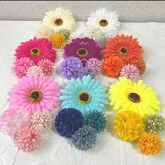 NO1108-03 造花 花材 花パーツ パーツ　髪飾り 花飾り　ハンドメイド　マム　ヘッドパーツ　成人式　七五三　ピンポンマム　ポンポンマム　菊　材料