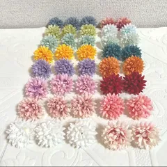 NO1110-01 造花 花材 花パーツ パーツ　髪飾り 花飾り　ハンドメイド　マム　ヘッドパーツ　成人式　七五三　ピンポンマム　ポンポンマム　菊　材料