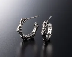 ピアス シルバー925 クロス フープ メンズ レディース 両耳 キャッチ付き ゴシック モード シンプル おしゃれ ギフト 人気 18