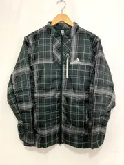adidas アディダスゴルフ タータンチェックダウンジャケット フルジップ 中綿 保温 サイズ: M カラー: グリーン メンズ トップス