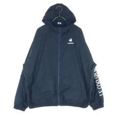 le coq sportif ルコックスポルティフ ワンポイントロゴ 長袖 フーディジャケット O ブラック デサント社製 メンズ 古着
