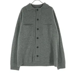 美品 ZARA ザラ 長袖 ニットカーディガン M グレー メンズ 古着