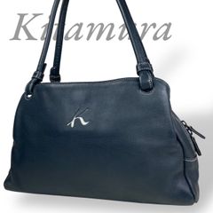 美品/A4収納可能✨キタムラ トートバッグ ロゴ金具 スタッズ レザー 