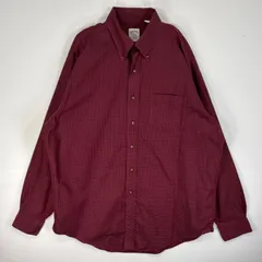 古着 ブルックスブラザーズ Brooks Brothers 長袖シャツ 胸ポケ 346 ボタンダウン L  レッド系 チェック メンズ