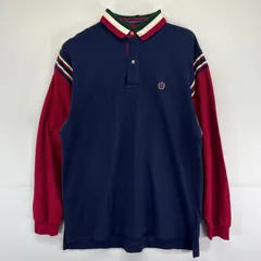 古着 90's/90年代 トミーヒルフィガー TOMMY HILFIGER 長袖 ポロシャツ ワンポイントロゴ刺繍 ラガーシャツ ストリート L マルチカラー メンズ
