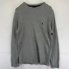 古着 00’s/00年代 ポロ・ラルフローレン POLO RALPH LAUREN 長袖Tシャツ サーマル ワッフル生地 ワンポイントロゴ刺繍 L  グレー系 メンズ