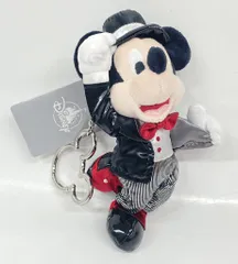 ディズニーストア プラッシュキーチェーン HAPPY BIRTHDAY MICKEY ミッキー(黒/シルバー) 2025