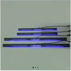 【送料無料】トヨタ クラウン 210系 専用 LEDサイドスカッフプレート 流れる発光 ステップガード オープニング機能 ブルー 4Pのサムネイル