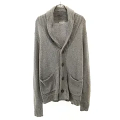 nano universe ナノユニバース 長袖 ショールカラー ニットカーディガン M グレー メンズ 古着