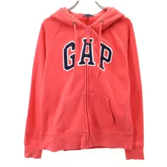 GAP ギャップ 長袖 ジップパーカー M ピンク系 レディース 古着