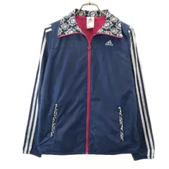 adidas アディダス ウインドブレーカー S ネイビー レディース 古着