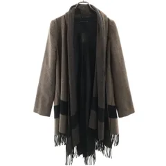 ZARA WOMAN ザラウーマン スペイン製 長袖 カーディガン S チャコールブラウン レディース 古着