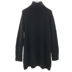 ZARA ザラ 長袖 タートルネック ニット ワンピース L ブラック レディース 古着
