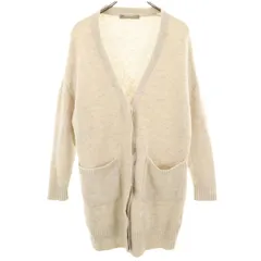 A day in the life UNITED ARROWS アデイインザライフユナイテッドアローズ 長袖 Vネック ニットカーディガン グレージュ レディース 古着