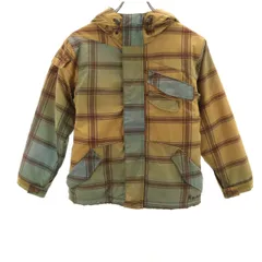 BURTON バートン チェック柄 スノーボード ジャケット M イエロー系 キッズ 古着