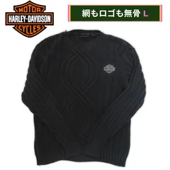 ハーレーダビッドソン Harley Davidson 3Dニット セーター L相当 ブラック ロゴ刺繍 00s ヴィンテージ Vintage 立体編み オーバーサイズ ビッグシルエット ストリート Y2K 古着C866