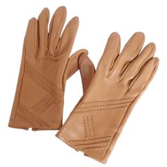 新品・未使用] イギリス製 ペッカリー革 カシミヤ100%裏 婦人手袋