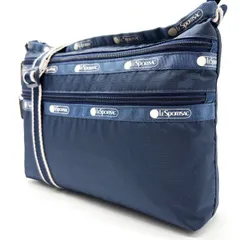 ✨良品✨ Lesportsac レスポートサック ショルダーバッグ トートバッグ ワンショルダーバッグ ナイロン ネイビー 紺色 ユニセックス 男女兼用 メンズ レディース