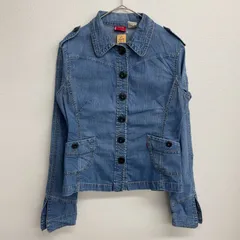 LEVI’S デニムジャケット Gジャン ミリタリー デニムシャツ ブルー【レディースM】