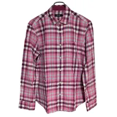 B061 BURBERRY BLACK LABEL バーバリー ブラック レーベル シャツ 長袖 ピンク チェック カジュアル メンズ 2