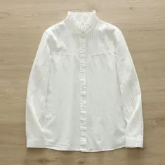 ☆ ホワイト×Bタイプ ☆ Lサイズ ☆ ワイシャツ ブラウス コットン 白シャツ レディース 長袖 ブラウス 長袖シャツ ワイシャツ 無地 コットン 綿 トップス 長袖トップス オフィス スーツインナー 白 ホワイト おしゃれ yシャツ 大人 可愛い