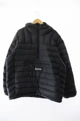 シュプリーム SUPREME 25AW Micro Down Half Zip Hooded Pullover  マイクロダウン ハーフジップ フード プルオーバー ジャケット L 黒 ブラック ブランド古着ベクトル 中古 ☆AA★■ 251030