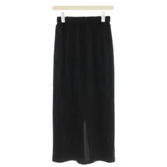 B&Y ユナイテッドアローズ BEAUTY&YOUTH ビューティー&ユース ベロアプリーツバックスリットロングタイトスカート S 黒 ブラック 1624-137-3804 /☆G