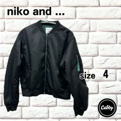 niko and･･･ニコアンド MA-1 中綿ブルゾン ブラックサイズ4