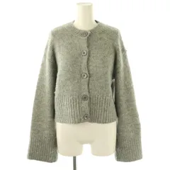 ザラ ZARA ソフトニット カーディガン クルーネック S グレー /AT ■OS