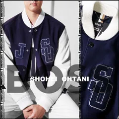 BOSS 大谷翔平コラボスタジャン　（サイズ５０） 希少】BOSS 大谷翔平 本革 ウール ベースボールジャンパー サイズ50