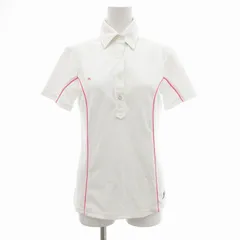 ジェイリンドバーグ J.LINDEBERG ポロシャツ ゴルフウェア 半袖 L 白 ホワイト ピンク /JS ■MA