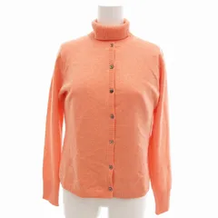カシミヤハウス CASHMERE HOUSE21 アンサンブル ニット カーディガン タートルネック カシミヤ 半袖 長袖 M オレンジ /UD