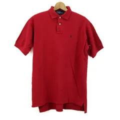ポロバイラルフローレン ポロシャツ トップス 半袖 コットン ゴルフウエア USA製 メンズ Mサイズ レッド Polo by Ralph Lauren 【中古】