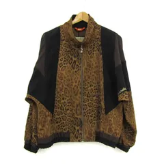 伊太利屋 ブルゾン ジャケット アウターレオパード柄日本製 レディース 9サイズ 黒×茶 ITALIYA 【中古】