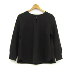 ロペピクニック ブラウス シャツ トップス 長袖 プルオーバー レディース 40サイズ ブラック ROPE PICNIC 【中古】