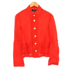 トリココムデギャルソン tricot COMME des GARCONS AD2001 ステンカラージャケット アウター ショート丈 薄手 ワンカラー M 赤 レッド /BBのサムネイル