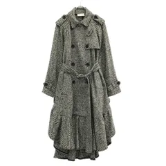 RED VALENTINO レッド ヴァレンティノ 20AW ヘリンボーントレンチコート  ブラック 38のサムネイル