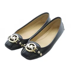 マイケルコース MICHAEL KORS MOCCASIN FULTON MOC モカシン パンプス フラットシューズ スタッズ ロゴ 6 23cm 黒 ブラック /RI ■OSのサムネイル