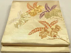 平和屋着物◎太鼓柄袋帯　総刺繍　駒刺繍　桐　正絹　逸品　DAAY4983qa