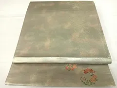 平和屋着物◎六通柄袋帯　霞文　金糸　引箔　正絹　逸品　AABC2520yxのサムネイル