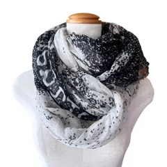 Faliero Sarti ファリエロサルティ シルク＋マイクロモダールストール 超大判ストール モノトーン