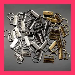 【スタッフおすすめ！】SPEEDWOX 平ペンチ ひも留め 金具 セット 3色 30個 約32.5mm幅 アクセサリーパーツ ジャンプリング付き ワニ口 紐留め ワニカン 留め具 紐止め 平ヒモ用 ストラップ キーホルダー 手作り 手芸用品