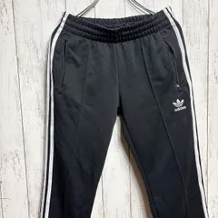 adidas アディダス トラックパンツ ジャージパンツ ブラック M スリーストライプス トレフォイル adidas