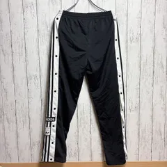 adidas アディダス トラックパンツ ADIBREAK アディブレイク ジャージパンツ ブラック L スナップボタン スリーストライプス リサイクル素材