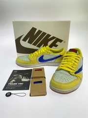 【中古品】NIKE ナイキ × TRAVIS SCOTT トラビス・スコット 別注 コラボ WMNS AIR JORDAN 1 LOW OG SP CANARY DZ4137-700 ウィメンズ エア ジョーダン 1【160-251113-kk-13-min】