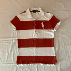 ポロ ラルフローレン ビックポニー チーフキープ ラグビー カラーTシャツ 紅白
