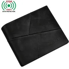 新品 牛革 ウォレット 財布 二つ折り メンズ カードケース ブラック シンプル 大容量 ビジネス かっこいい