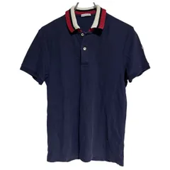 B061 MONCLER モンクレール ポロ シャツ ゴルフ ウェア 半袖 ネイビー メンズ サイズ不明