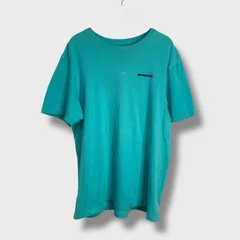 ☆patagonia☆パタゴニア☆USA製☆P-6ロゴ☆プリントTシャツ☆バックプリント☆ターコイズブルー☆M☆K25M