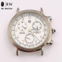 稼働 GIVENCHY 腕時計 ネイビー デイト ラウンド 新品電池 3197 - メルカリ